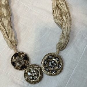 Elegant Liande Gold and Silver Beaded Necklace